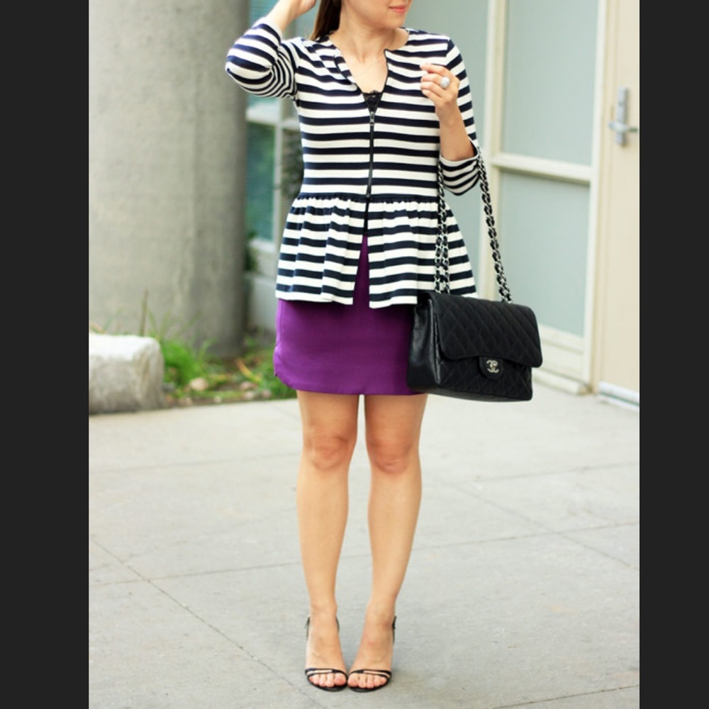HOST PICK! Stripe peplum jacket
